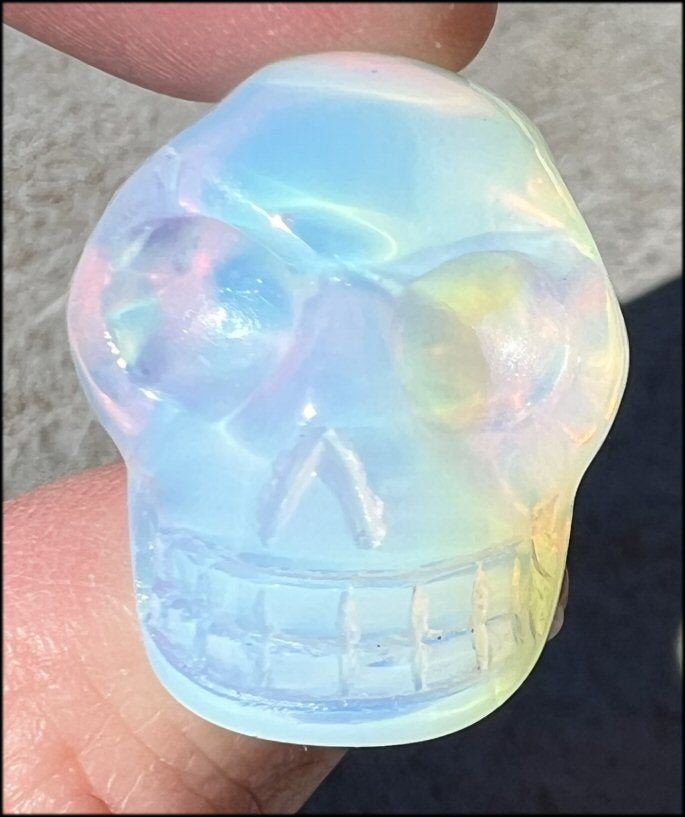 Small OPALITE Crystal Skull - Remove blocks, Promote Emotional strength