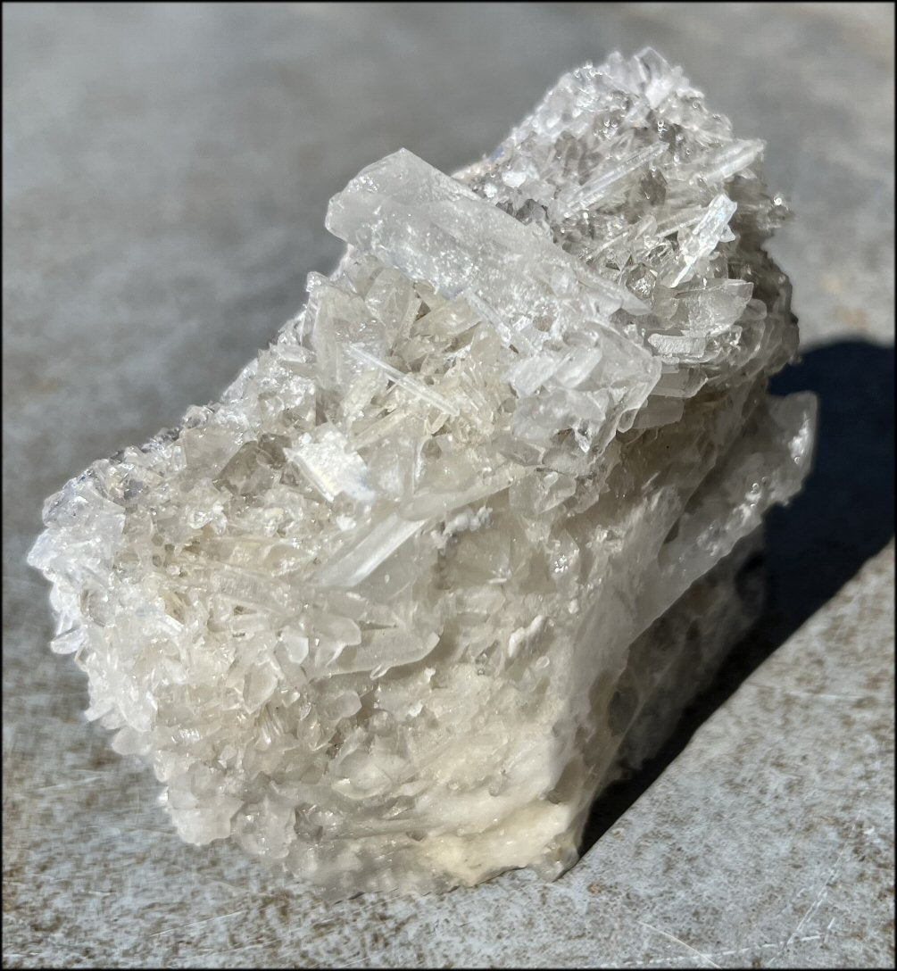 ~Super Sparkly~ Quartz and Limestone METAMORPHOSIS Crystal Skull