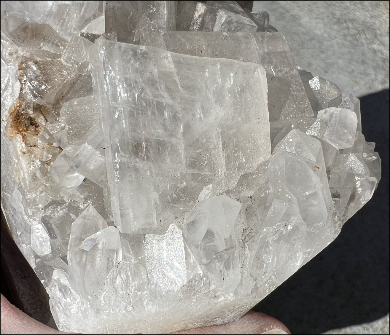 Quartz Crystal + Calcite + Limestone Metamorphosis Crystal Skull