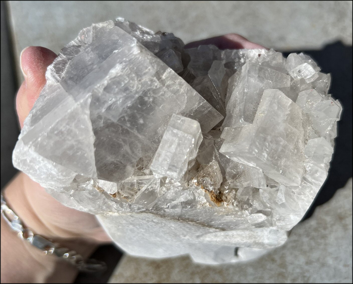 Quartz Crystal + Calcite + Limestone Metamorphosis Crystal Skull