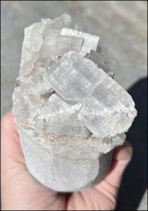 Quartz Crystal + Calcite + Limestone Metamorphosis Crystal Skull