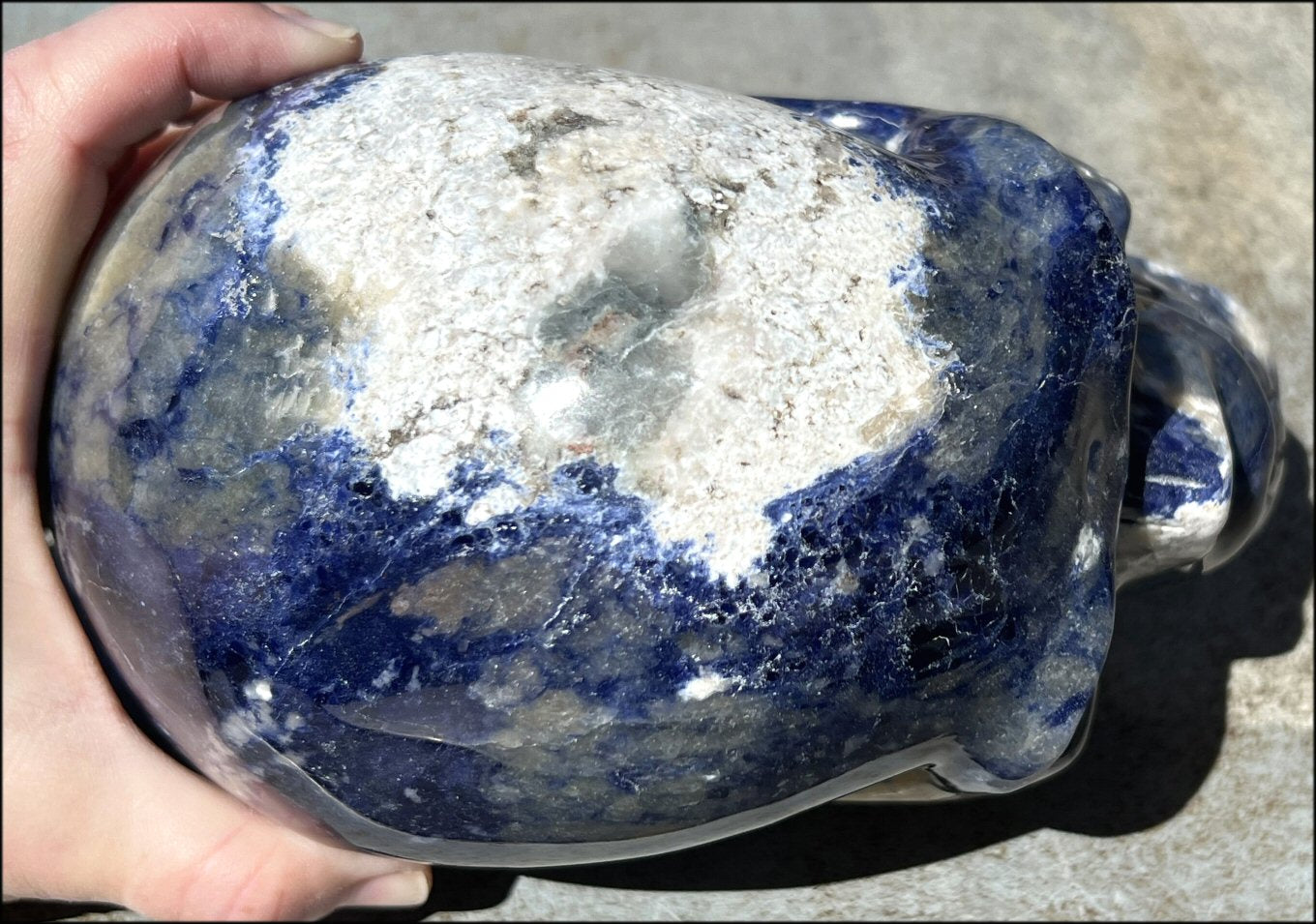 LifeSize SODALITE Crystal Skull - Throat Chakra, Communication - 8.5lbs+