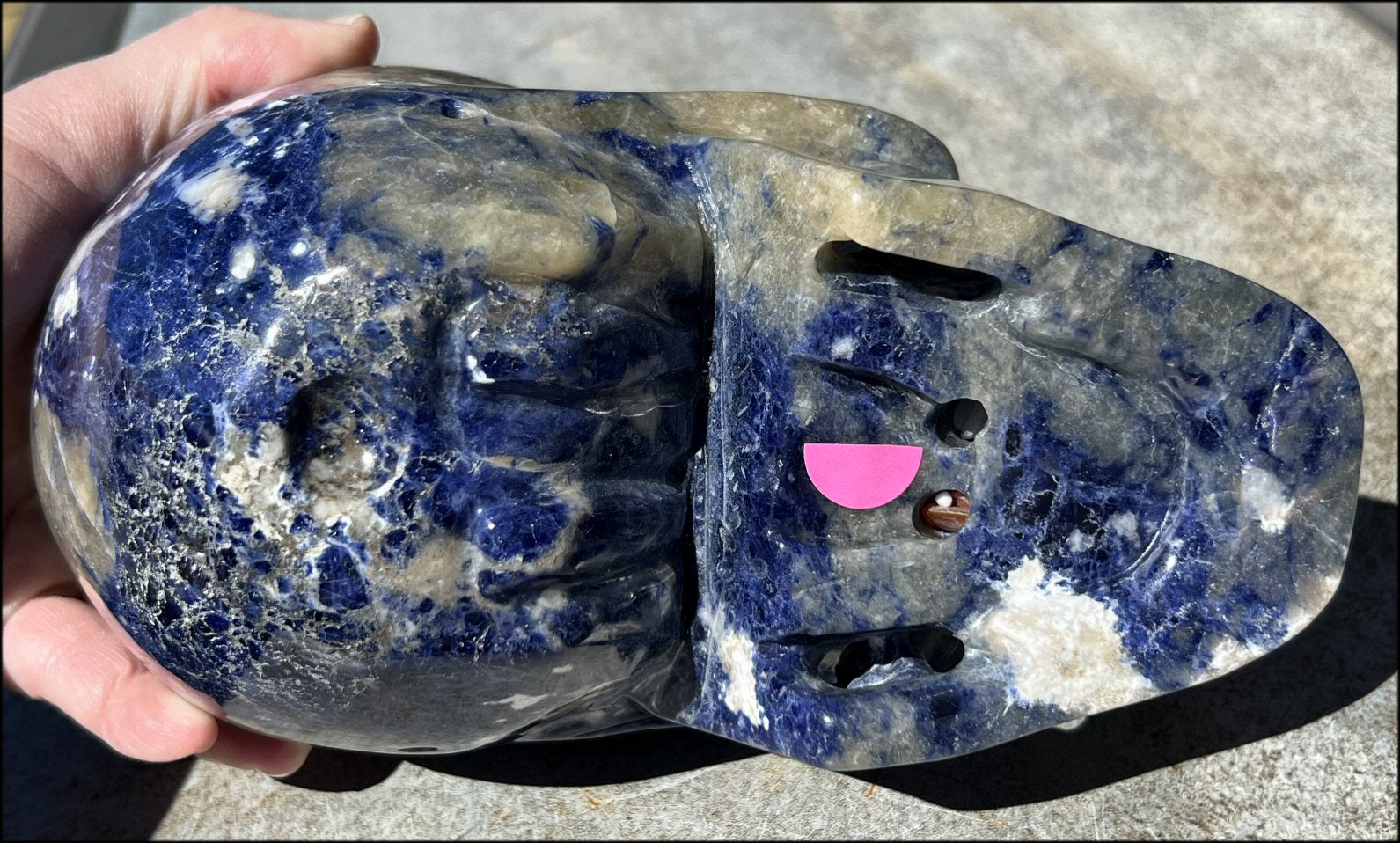 LifeSize SODALITE Crystal Skull - Throat Chakra, Communication - 8.5lbs+