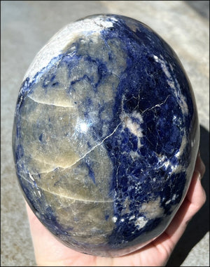 LifeSize SODALITE Crystal Skull - Throat Chakra, Communication - 8.5lbs+