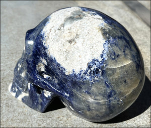 LifeSize SODALITE Crystal Skull - Throat Chakra, Communication - 8.5lbs+