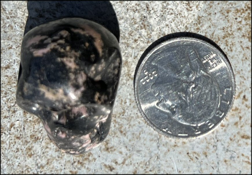 Rhodonite CRYSTAL SKULL - Open Heart Chakra - with Synergy 5+ years