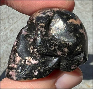 Rhodonite CRYSTAL SKULL - Open Heart Chakra - with Synergy 5+ years