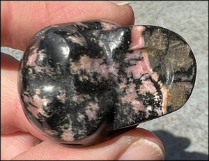 Rhodonite CRYSTAL SKULL - Open Heart Chakra - with Synergy 5+ years