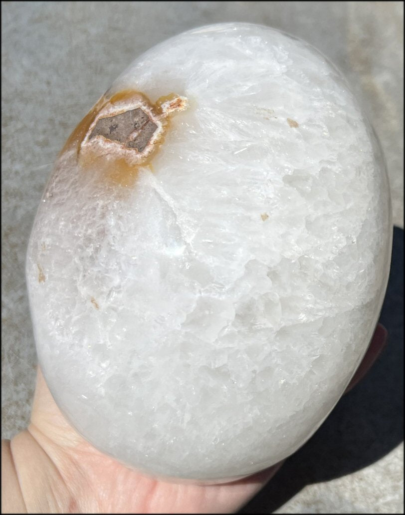 LifeSize Agate GEODE Crystal Skull with Super Cool Druzy Lined Facial VUG!