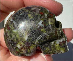 Dragon's Blood Jasper CRYSTAL SKULL - Enhance Emotional+Spiritual Growth