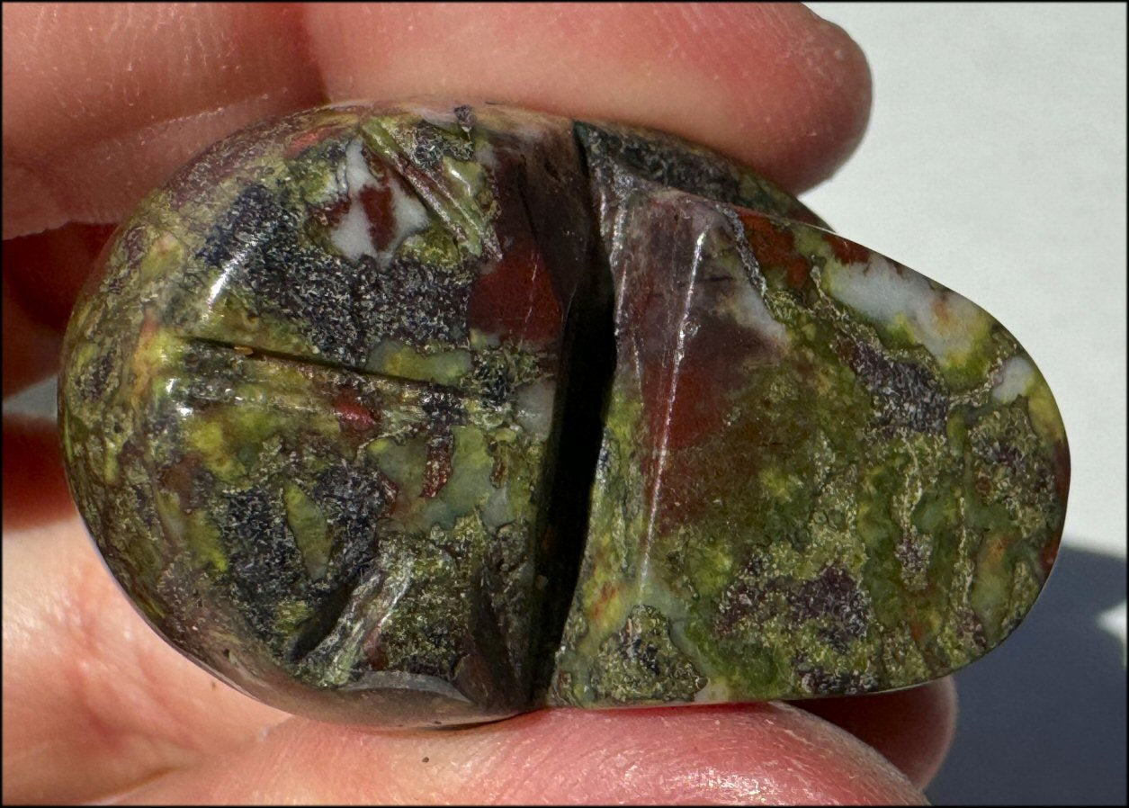 Dragon's Blood Jasper CRYSTAL SKULL - Enhance Emotional+Spiritual Growth