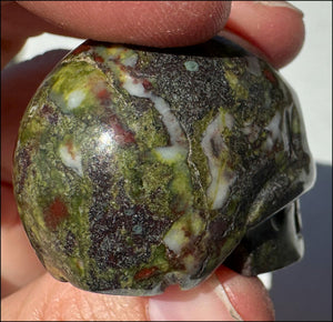 Dragon's Blood Jasper CRYSTAL SKULL - Enhance Emotional+Spiritual Growth