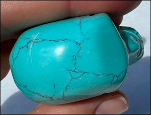 Sky Blue Turquoise HOWLITE Crystal Skull - with Synergy 7+ yrs