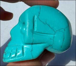 Sky Blue Turquoise HOWLITE Crystal Skull - with Synergy 7+ yrs