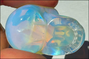 Small OPALITE Crystal Skull - Remove blocks, Promote Emotional strength