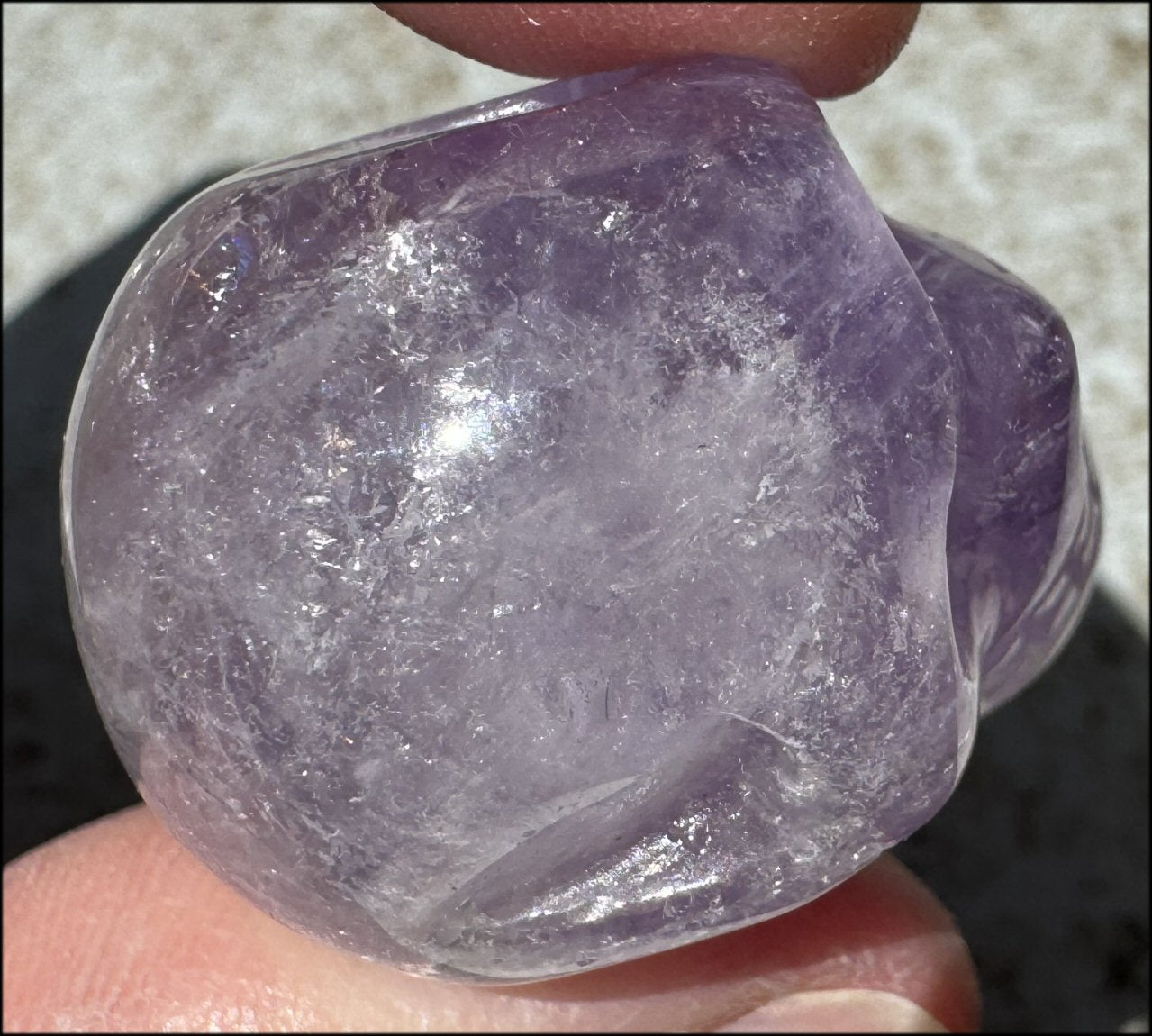 Small AMETHYST Crystal Skull with Rainbows - Divination - with Synergy 8+ yrs