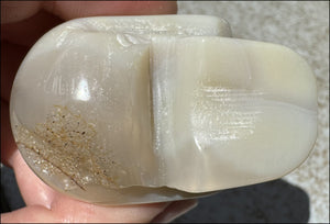 Agate Crystal Skull w/ Cool Lg. VUG - Harmony, Connect with Mother Earth