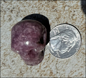 Small LEPIDOLITE Crystal Skull - AKA Lavenderine - Relaxation, Optimism