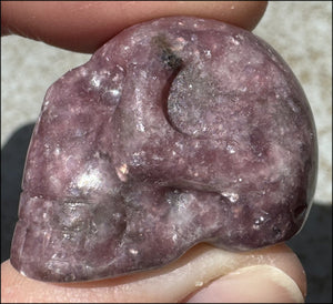 Small LEPIDOLITE Crystal Skull - AKA Lavenderine - Relaxation, Optimism