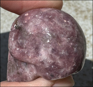 Small LEPIDOLITE Crystal Skull - AKA Lavenderine - Relaxation, Optimism