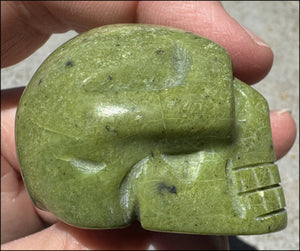 Nephrite Jade CRYSTAL SKULL - Serenity, Combat negative thoughts
