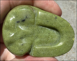 Nephrite Jade CRYSTAL SKULL - Serenity, Combat negative thoughts