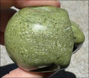 Nephrite Jade CRYSTAL SKULL - Serenity, Combat negative thoughts