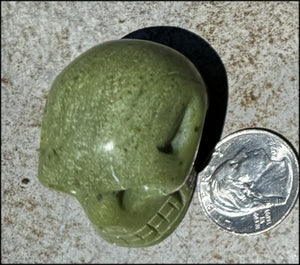 Nephrite Jade CRYSTAL SKULL - Serenity, Combat negative thoughts