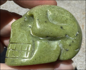 Nephrite Jade CRYSTAL SKULL - Serenity, Combat negative thoughts