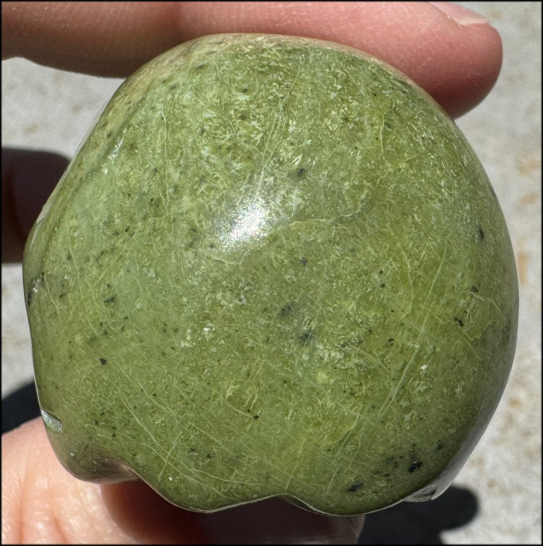 Nephrite Jade CRYSTAL SKULL - Serenity, Combat negative thoughts