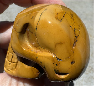 Vibrant Golden Yellow MOOKAITE Crystal Skull - Joy! - with Synergy 12+ years