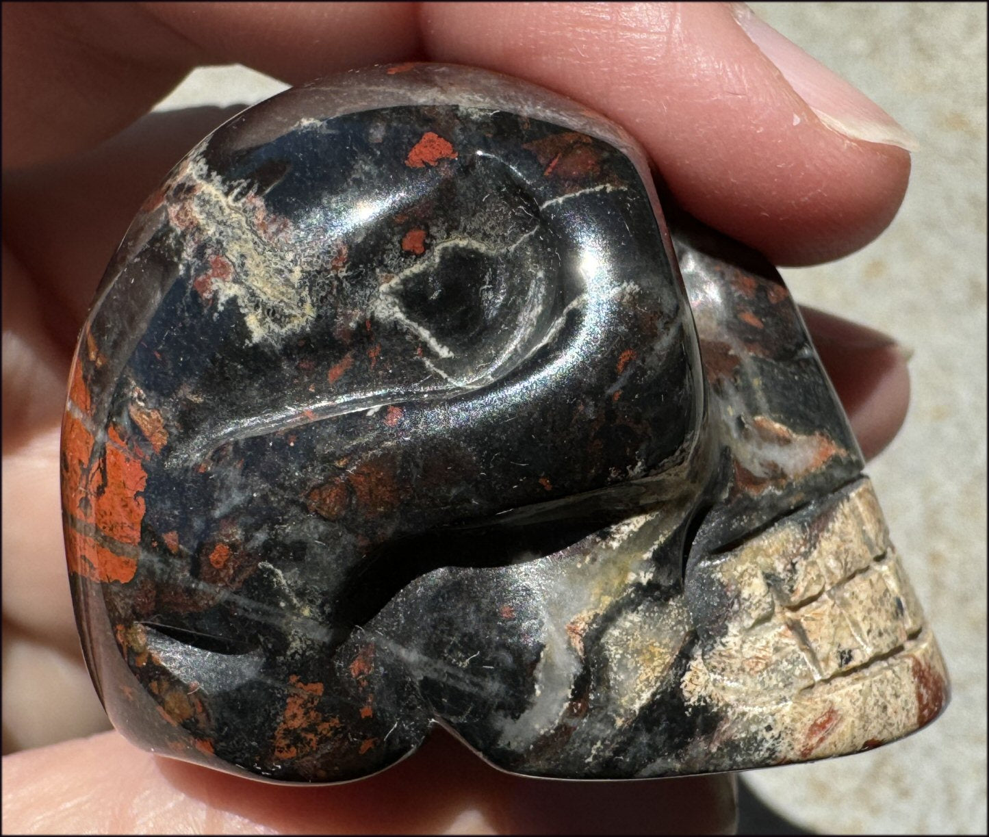 Brecciated Jasper CRYSTAL SKULL - Use with Dowsing, Animal Communication