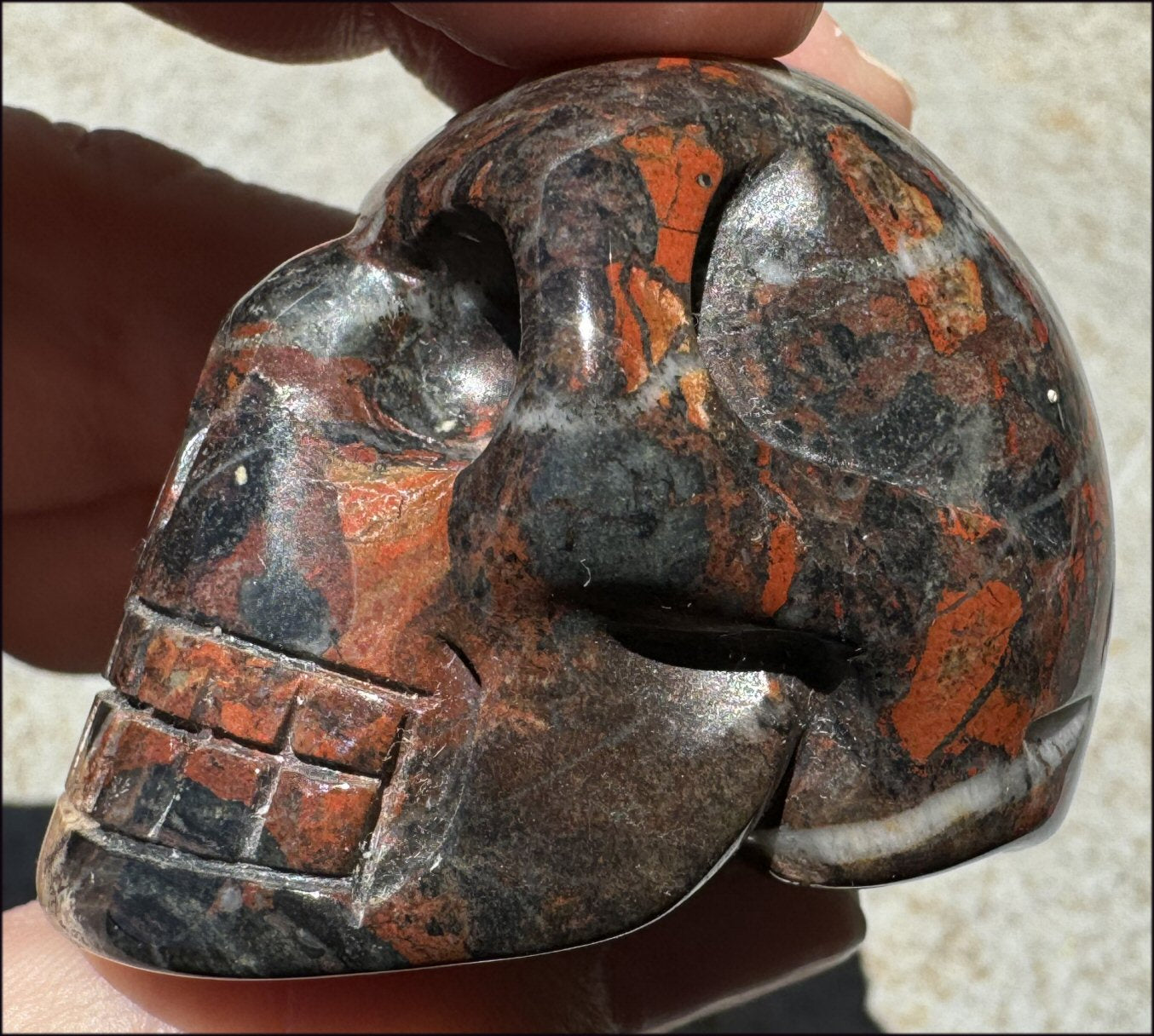Brecciated Jasper CRYSTAL SKULL - Use with Dowsing, Animal Communication