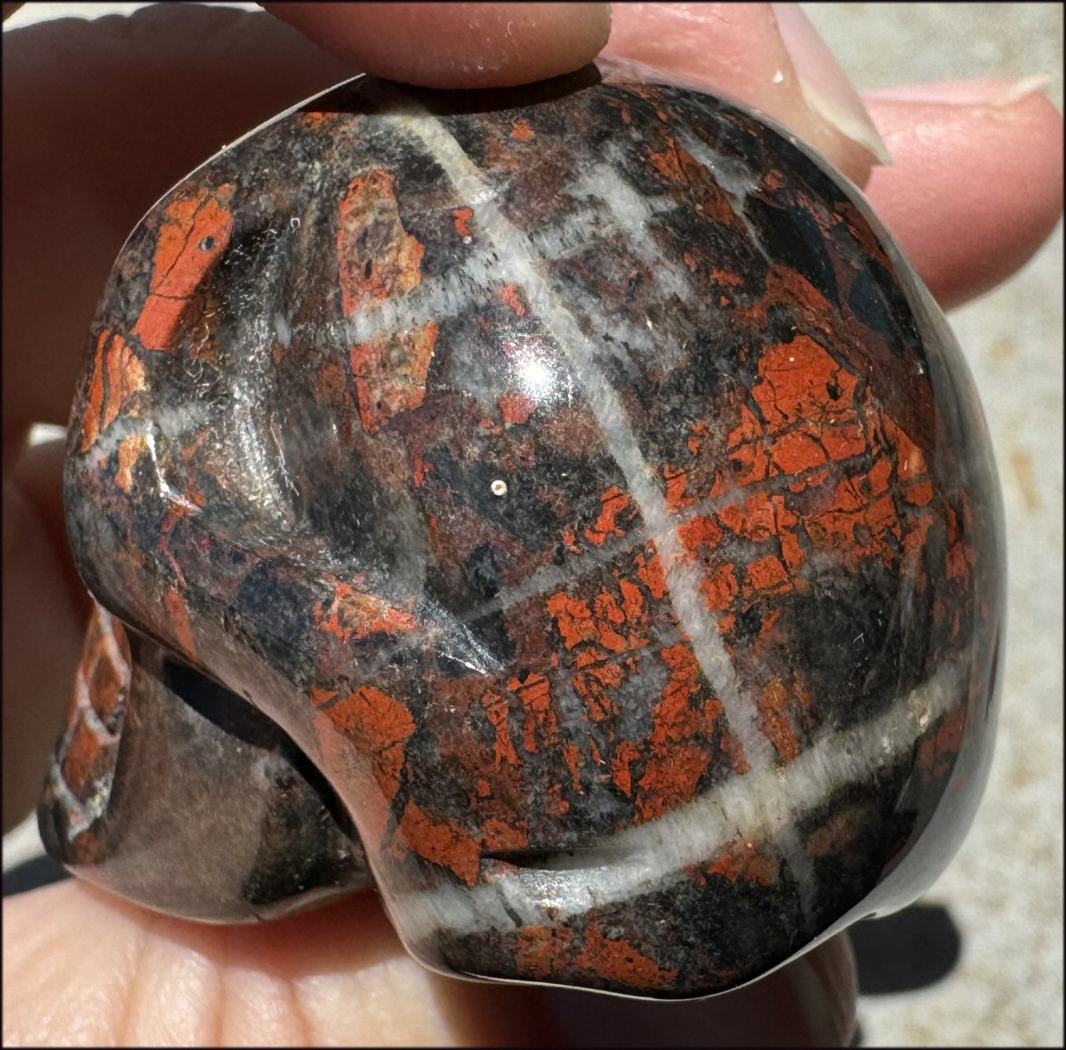 Brecciated Jasper CRYSTAL SKULL - Use with Dowsing, Animal Communication