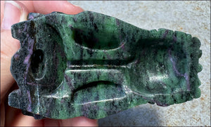 DARK Rubycrosite DRAGON Crystal Skull - Release old fears, Increase vitality