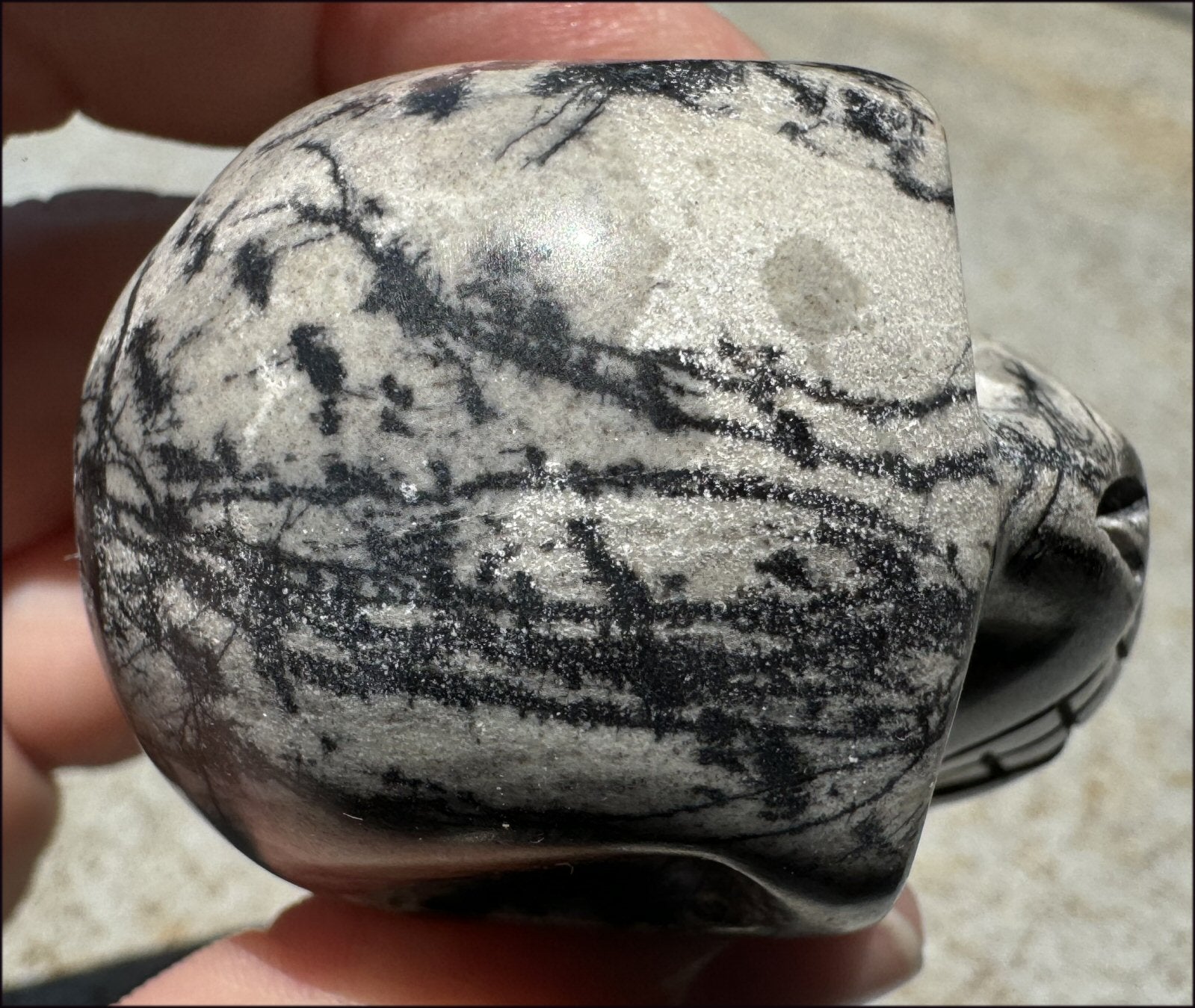 Spiderweb Jasper CRYSTAL SKULL - Insight, Attunement - with Synergy 10+ yrs