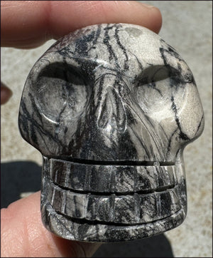 Spiderweb Jasper CRYSTAL SKULL - Insight, Attunement - with Synergy 10+ yrs