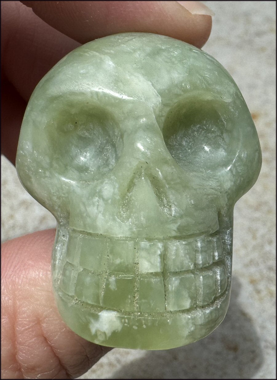 ~Beautiful!~ Serpentine CRYSTAL SKULL - Emotional Cleansing