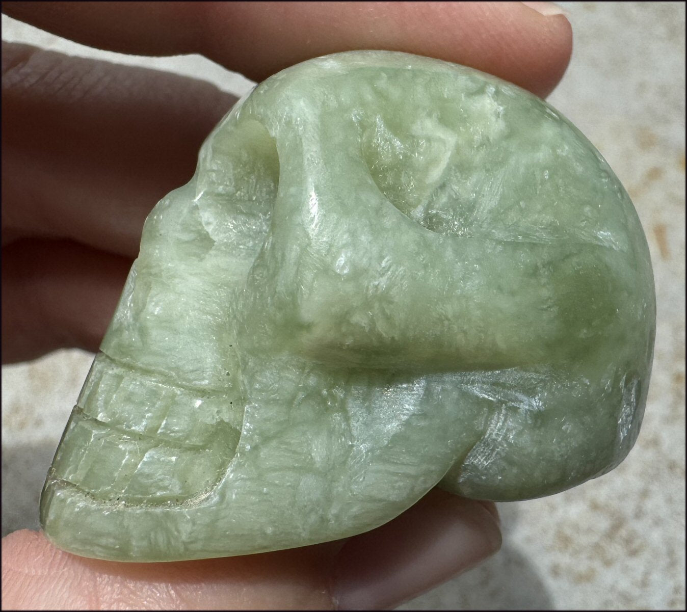 ~Beautiful!~ Serpentine CRYSTAL SKULL - Emotional Cleansing