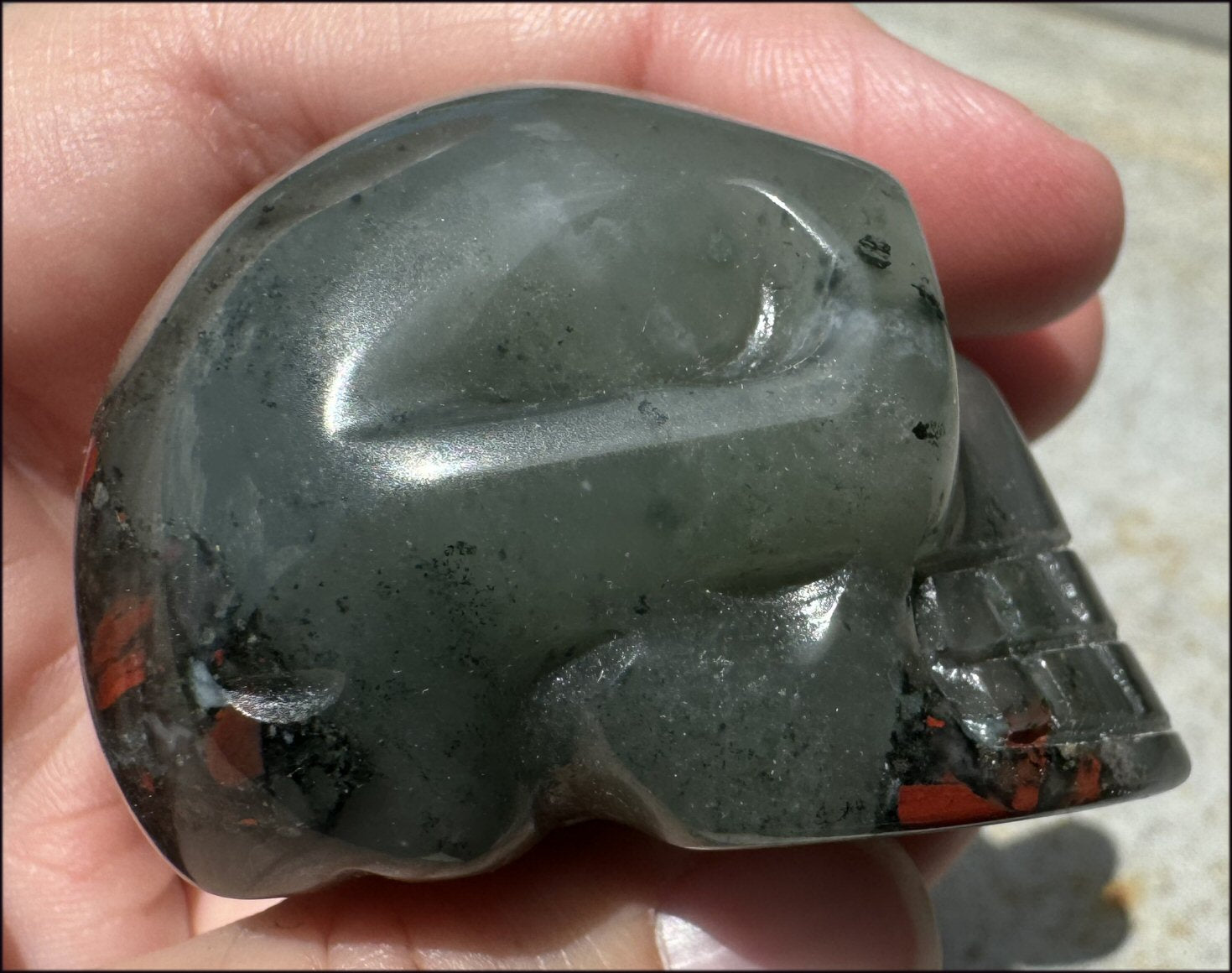 Hummingbird Agate CRYSTAL SKULL - Clarity, Self-Healing