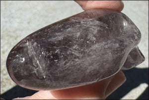 Amethyst ANUNNAKI STYLE Crystal Skull with Smoky Phantoms