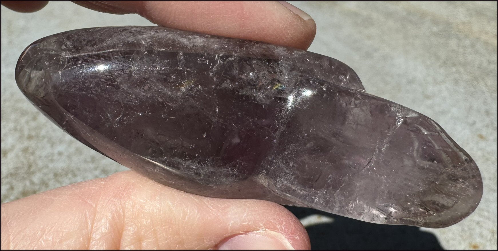 Amethyst ANUNNAKI STYLE Crystal Skull with Smoky Phantoms