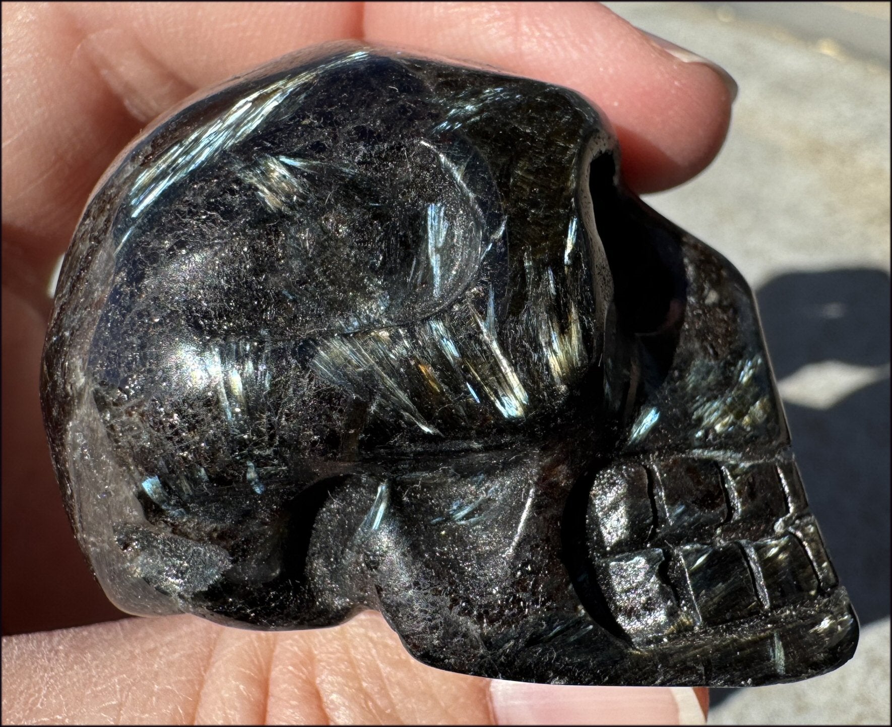 Russian ASTROPHYLLITE Crystal Skull - Release old patterns - with Synergy 10+ years