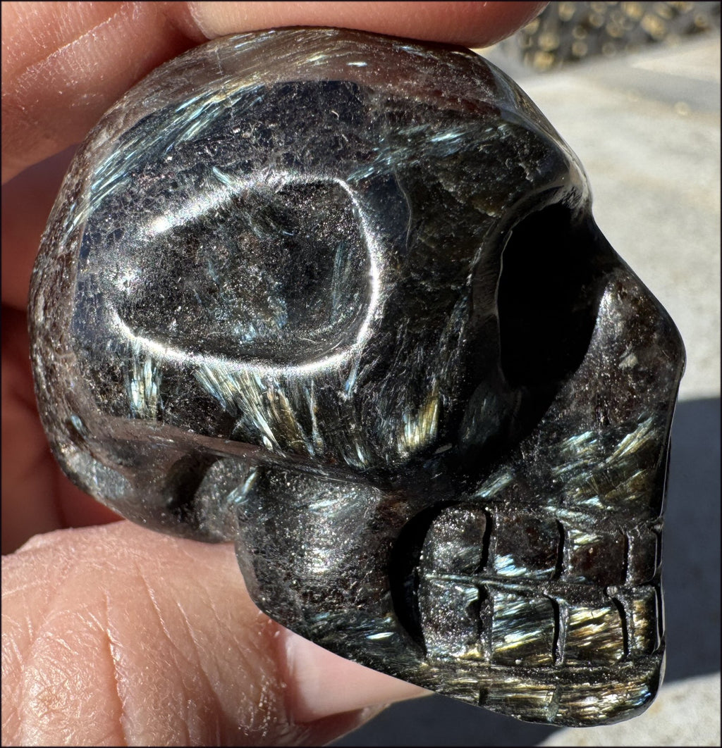 Russian ASTROPHYLLITE Crystal Skull - Release old patterns - with Synergy 10+ years