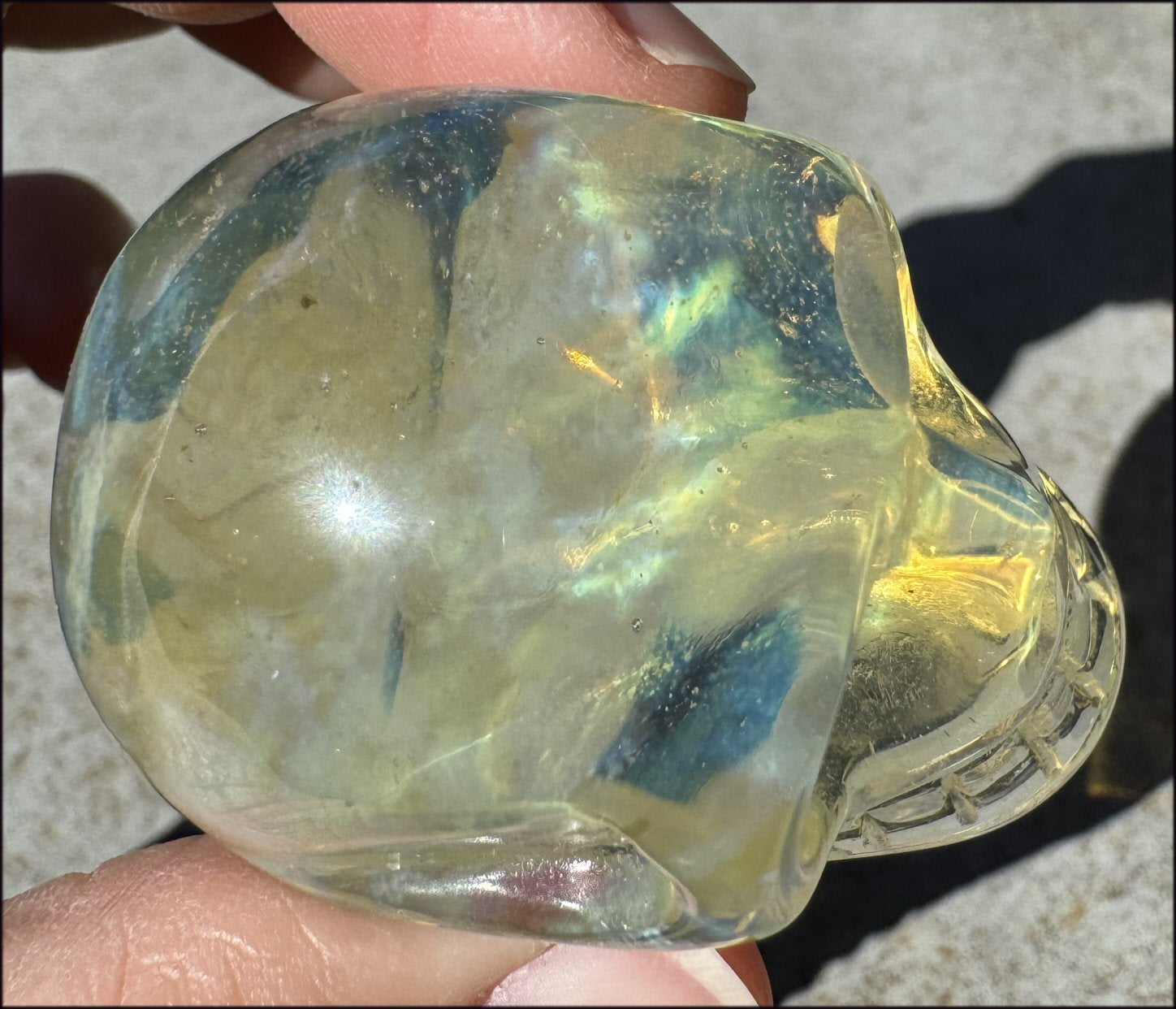 Golden "Andara" Obsidian CRYSTAL SKULL - Self-Healing, Balance Chakras