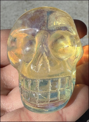 Golden "Andara" Obsidian CRYSTAL SKULL - Self-Healing, Balance Chakras