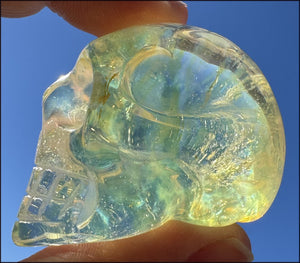 Golden "Andara" Obsidian CRYSTAL SKULL - Self-Healing, Balance Chakras