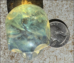 Golden "Andara" Obsidian CRYSTAL SKULL - Self-Healing, Balance Chakras