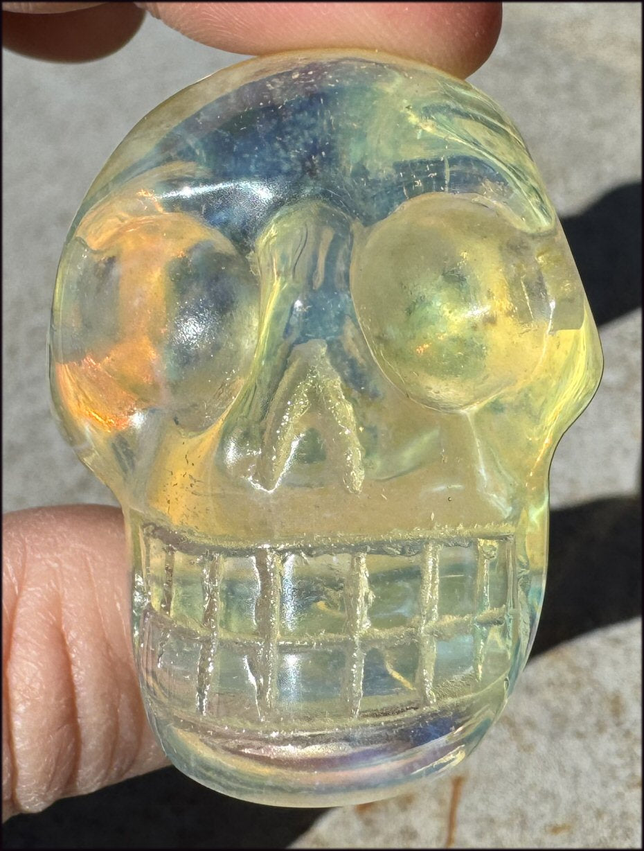 Golden "Andara" Obsidian CRYSTAL SKULL - Self-Healing, Balance Chakras