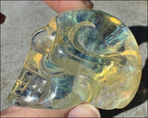 Golden "Andara" Obsidian CRYSTAL SKULL - Self-Healing, Balance Chakras